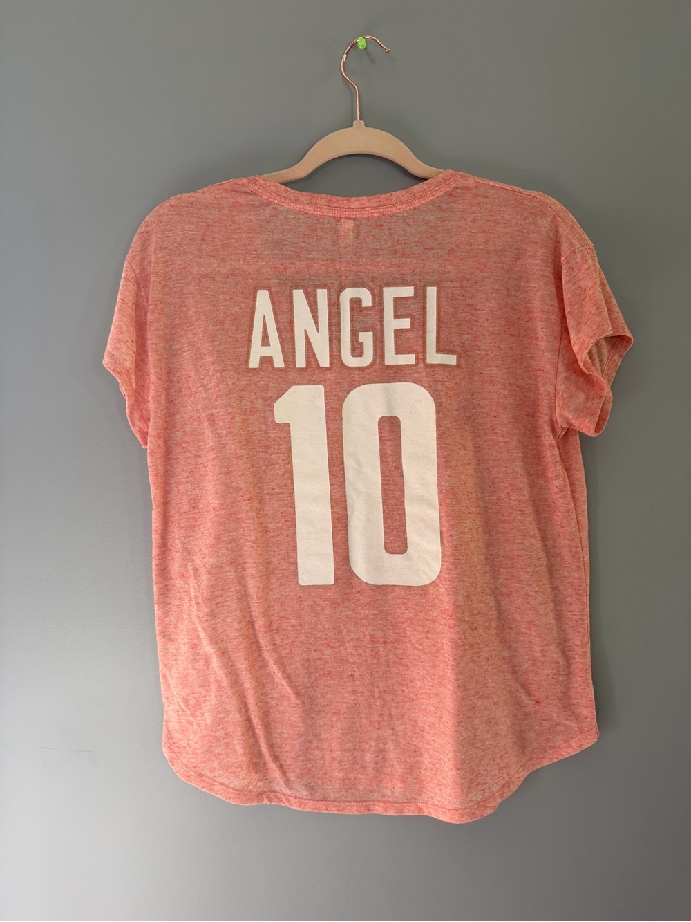 Victoria's Secret Heather Coral 'Angel 10' Short Sleeve Tee